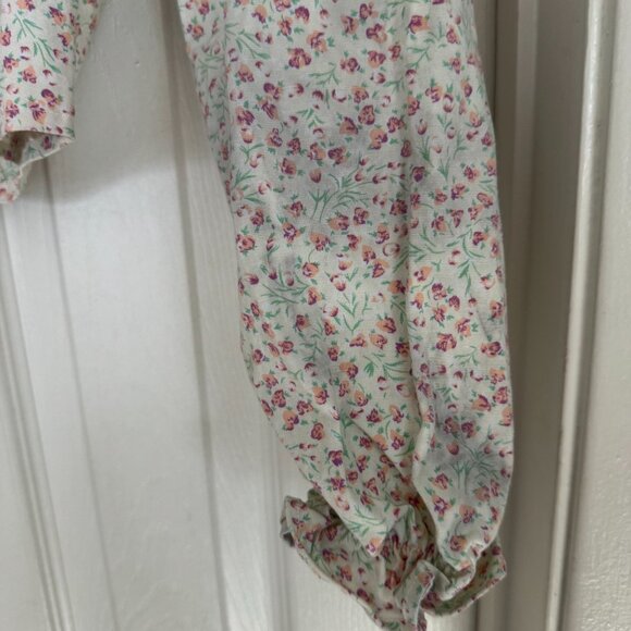 EUC Urban Outfitters Love Struck Floral Hook + Eye CropTop, White / Floral, L - Picture 11 of 14